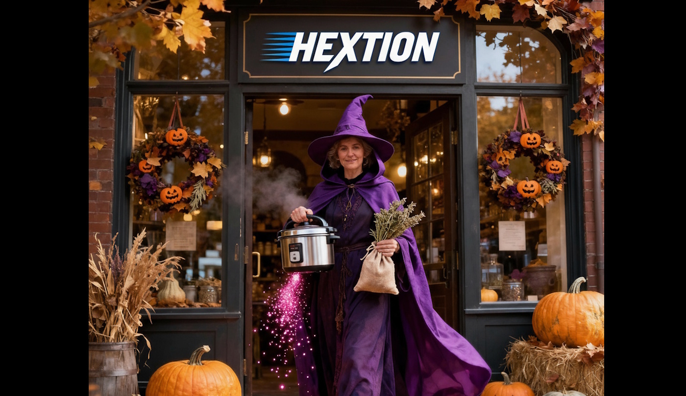Heks Helga Redt Halloween met Koopjes van de Hextion!